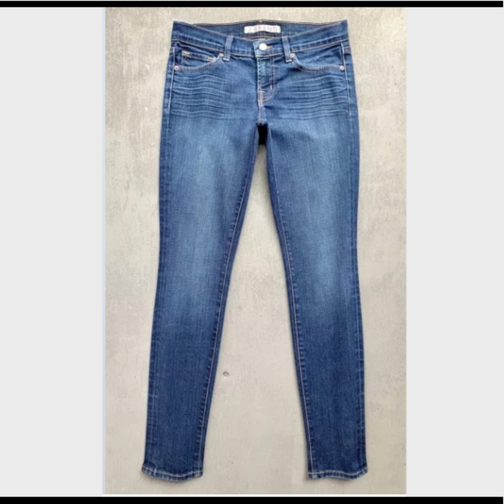 J BRAND Distressed Dark VTG Blue Skinny Leg Jeans